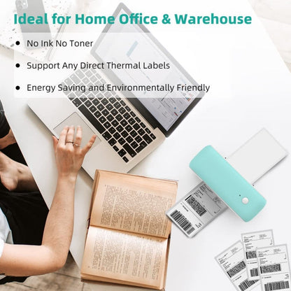 Phomemo PM246S Address Label Printer Thermal Paper Express E-Manifest Printer, Size: EU(Black White)