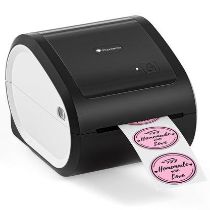 Phomemo D520-BT Bluetooth Thermal Shipping Label Printer Wireless Desktop Printer For Barcode Address Labels, Size: EU(Black White)
