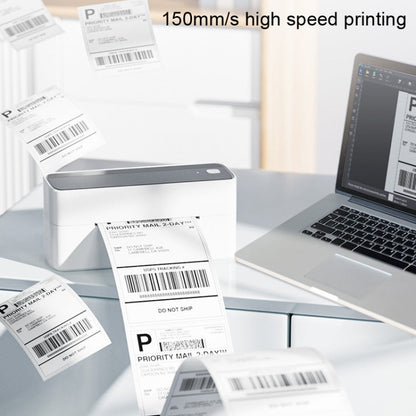 Phomemo PM241-BT Bluetooth Address Label Printer Thermal Shipping Package Label Maker, Size: US(Silver)