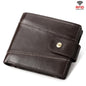 HUMERPAUL Portefeuille Homme Court Anti-magnétique RFID en Cuir Multi-cartes (Marron)