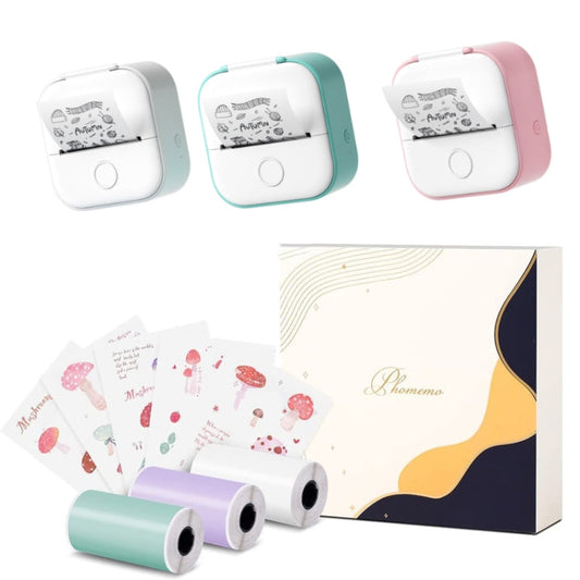 Phomemo T02 Gift Box Phone Bluetooth Mini Printer Photo Thermal Printer Family Student Wrong Question Printer(Green)