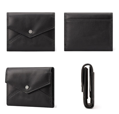 HUMERPAUL RFID Anti-Magnetic Lady Leather Wallet Buckle Card Coin Purse(Red)