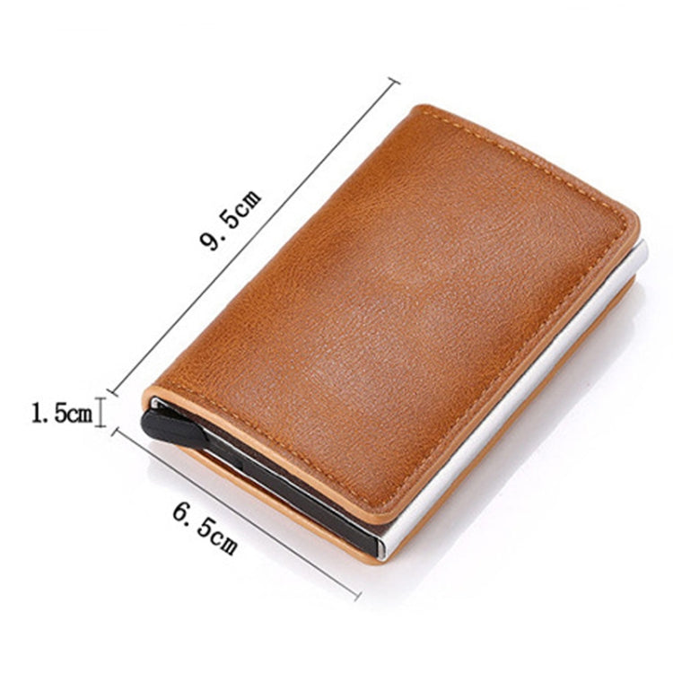 HUMERPAUL RFID Anti-Magnetic Automatic Card Set Credit Card Box Coin Bag(Red)