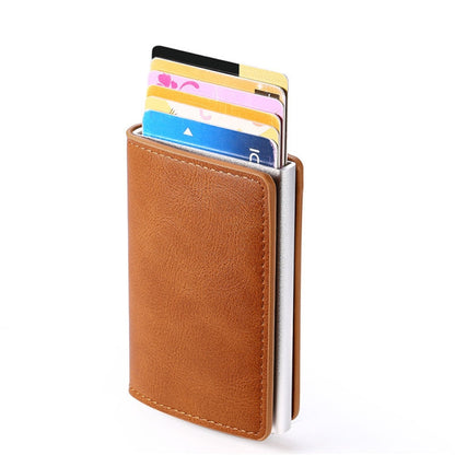 HUMERPAUL RFID Anti-Magnetic Automatic Card Set Credit Card Box Coin Bag(Red)