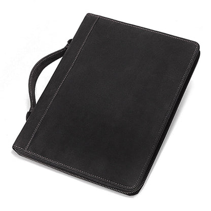HUMERPAUL Sac à main en cuir de protection pour tablette, sac d'ordinateur en cuir de style professionnel (noir)
