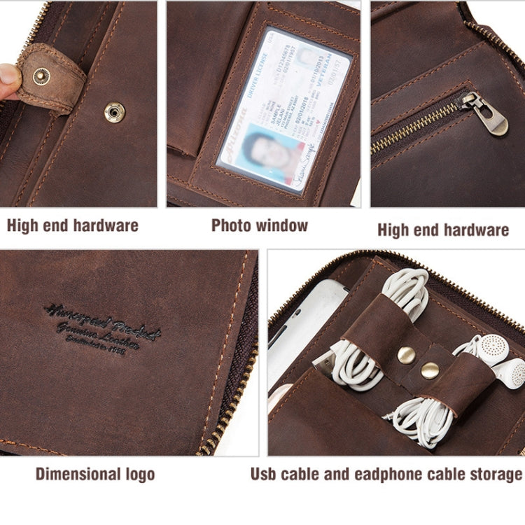 HUMERPAUL Sac à main en cuir de protection pour tablette, sac d'ordinateur en cuir de style professionnel (noir)
