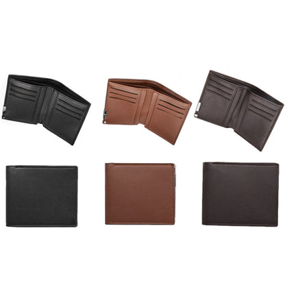 DEABOLAR Multifunctional Men Short PU Leather Wallet Multi-Card Coin Purse(Light Coffee)