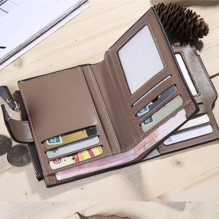 DEABOLAR Casual Retro Canvas Pattern Multifunctional Medium Long Wallet(Black)
