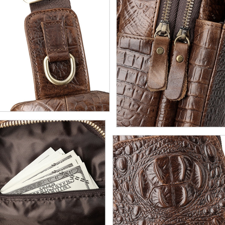 HUMERPAUL Men Shoulder Bag Leather Crossbody Bag(Light Brown)