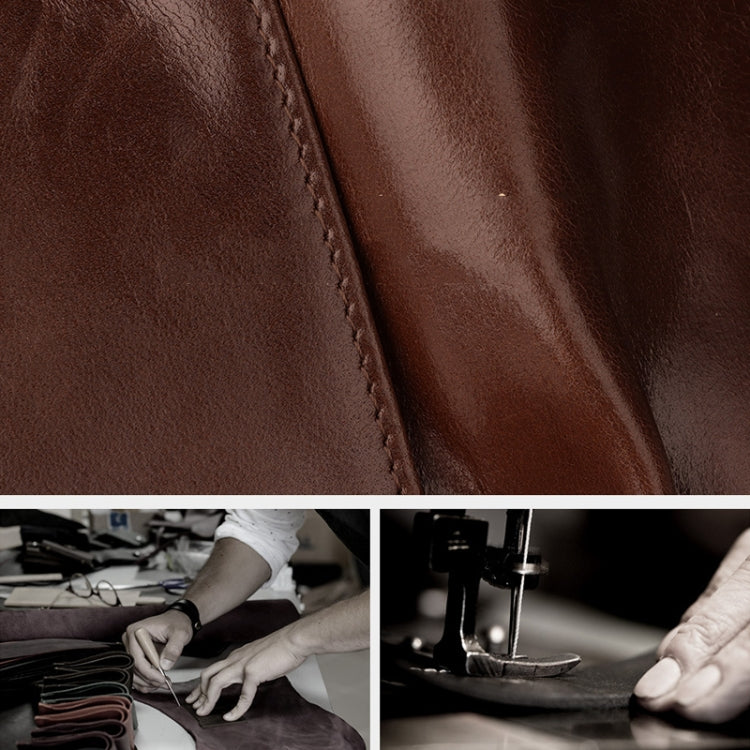 HUMERPAUL RFID Anti-Magnetic Men Pickup Card Bag Metal Chain Short Leather Wallet, Color: Black