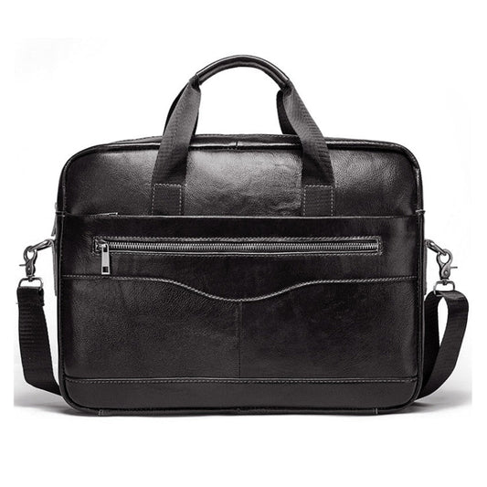 HUMERPAUL Men Leather Meter Bag Retro Messenger Bag Handbag Shoulder Bag(Black)