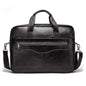 HUMERPAUL Men Leather Meter Bag Retro Messenger Bag Handbag Shoulder Bag(Black)