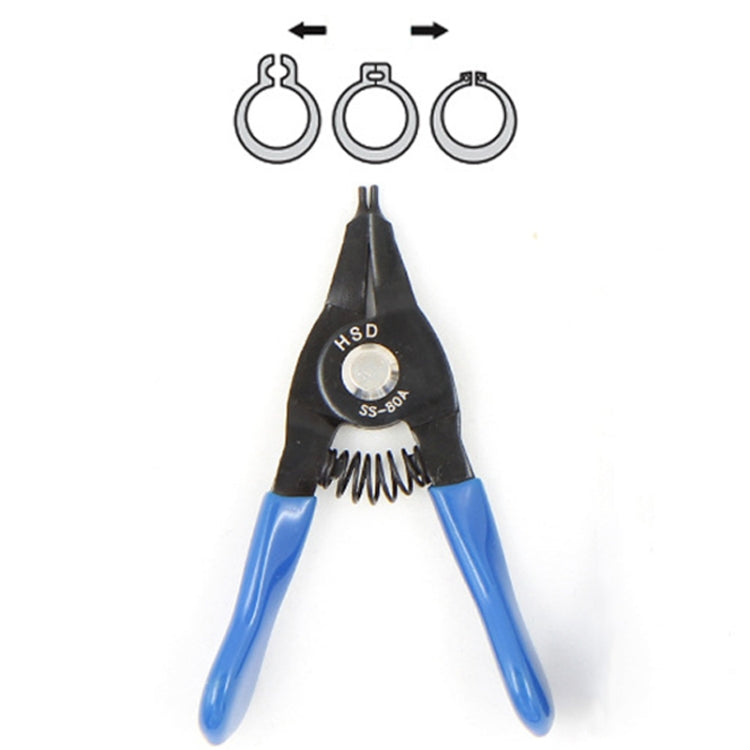 Pince à circlips extérieure compacte HSD SS-80A pour arbre droit 10-25 mm à ressort