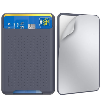 AhaStyle PT133 Adhesive Model Mobile Phone Silicone Card Case(Midnight Blue)