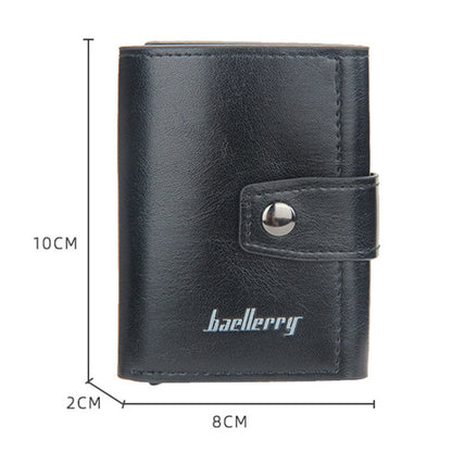 Baellerry RFID Anti-Theft Automatic Pop-Up Card Wallet Buckle Metal Aluminum Shell Card Holder(Grey)
