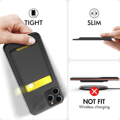 AhaStyle PT133-S Adhesive Model Mobile Phone Silicone Card Case(Dark Gray)