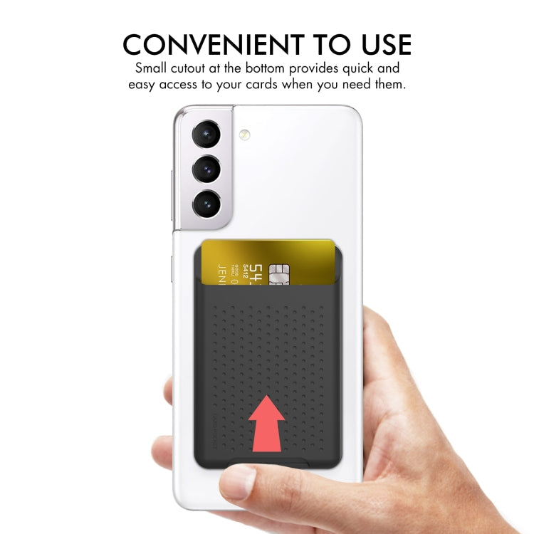 AhaStyle PT133-S Adhesive Model Mobile Phone Silicone Card Case(Dark Gray)