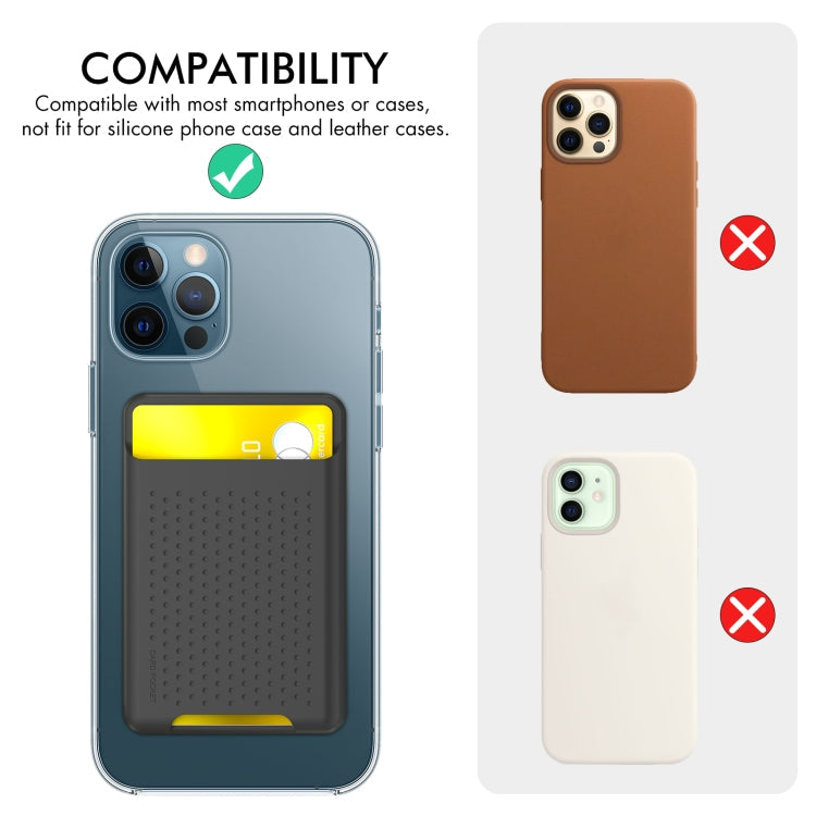 AhaStyle PT133-S Adhesive Model Mobile Phone Silicone Card Case(Dark Gray)