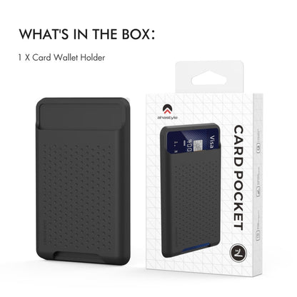 AhaStyle PT133-S Adhesive Model Mobile Phone Silicone Card Case(Dark Gray)