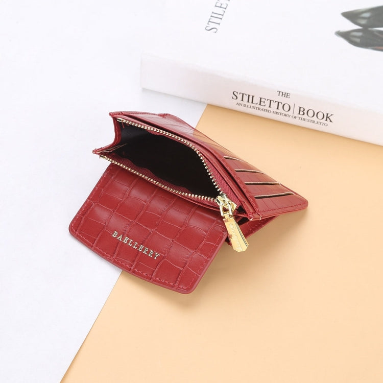 Baellerry Crocodile Pattern Multifunctional Card Holder Small Zipper Coin Purse(Yellow)
