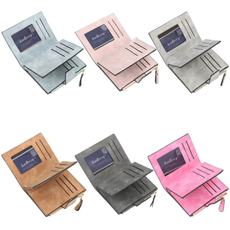 Baellerry Large Capacity Ladies Short Wallet Multifunctional Multi-card Coin Purse(Brown)