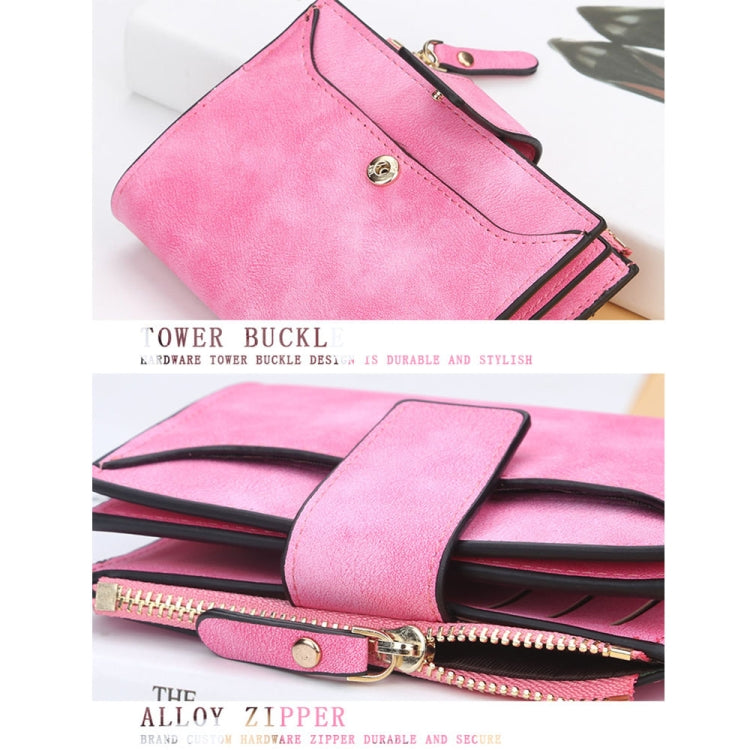Baellerry Large Capacity Ladies Short Wallet Multifunctional Multi-card Coin Purse(Smoke Gray)