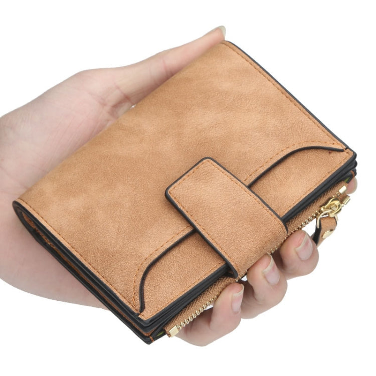 Baellerry Large Capacity Ladies Short Wallet Multifunctional Multi-card Coin Purse(Grey)