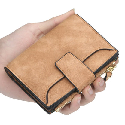 Baellerry Large Capacity Ladies Short Wallet Multifunctional Multi-card Coin Purse(Smoke Gray)