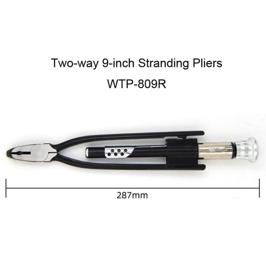 HSD WTP-809R 9-inch Two-way 287mm Stranding Wire Pliers Fuses Plier Twist Wire Clamp Tightening Plier