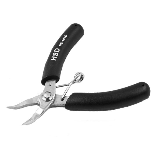 HSD HS-101C Pince de pêche incurvée sans dents, mini, 4 pouces, avec bouche pliée à 45 degrés, pince à bec courbé, pince artisanale