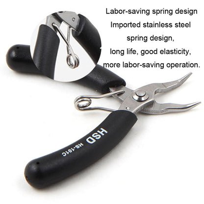HSD HS-101C 4 inch 45 Degree Dending Mouth Mini Palm Toothless Fishing Plier Curved Nose Plier Handmade Plier