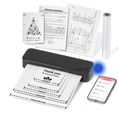 Phomemo M833  300dpi Wireless Bluetooth Thermal Printer Support Multi-Size Thermal Paper(Black)