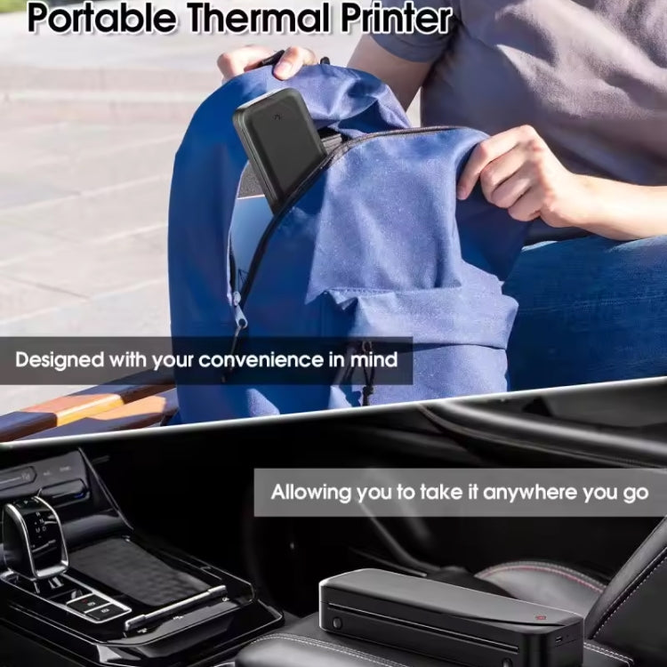Phomemo M833  300dpi Wireless Bluetooth Thermal Printer Support Multi-Size Thermal Paper(Black)