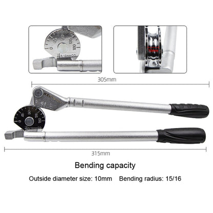 HSD TB-3210 10mm Diameter Manual Stainless Steel Pipe Iron Tube Bender Air Conditioner Copper Pipe Aluminum Pipe Bender