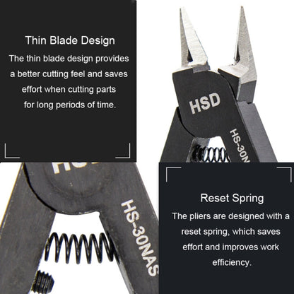 HSD HS-30NAS Plastic Model Thin Blade Waterjet Cutting Plier Diagonal Plier Handmade Plier