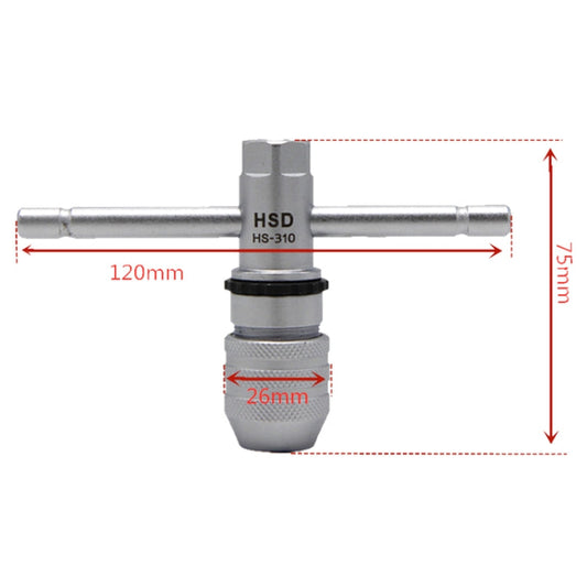 HSD HS-310 Forward And Backward Adjustable Ratchet Tapping Spanner Quick Reamer Tapping Wrench