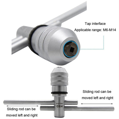 Clé à tarauder à rochet réglable avant et arrière HSD HS-614 Clé à tarauder rapide