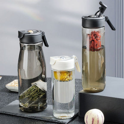 Nobvan Magic Ball Magnetic Bomb Tea Warehouse Tritan Large Capacity Sports Cup, Style: 800ml (Transparent)