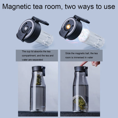 Nobvan Magic Ball Bouteille d'eau magnétique Tritan grande capacité pour le sport, Style : 550 ml (Transparent)