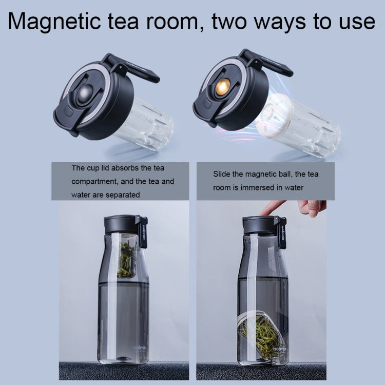 Nobvan Magic Ball Magnetic Bomb Tea Warehouse Tritan Large Capacity Sports Cup, Style: 800ml (Purple)