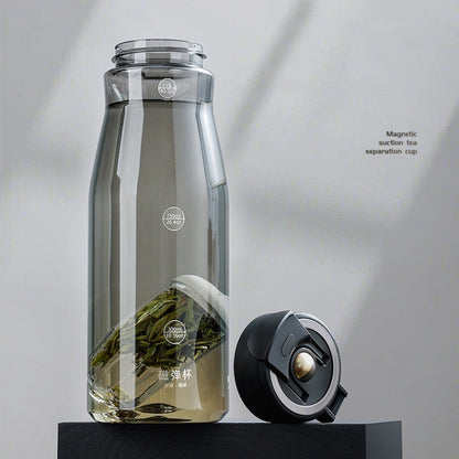 Nobvan Magic Ball Magnetic Bomb Tea Warehouse Tritan Large Capacity Sports Cup, Style: 800ml (Transparent)