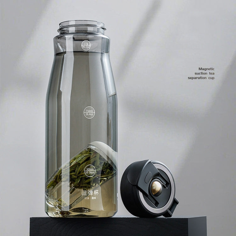 Nobvan Magic Ball Magnetic Bomb Tea Warehouse Tritan Large Capacity Sports Cup, Style: 550ml (Gray)
