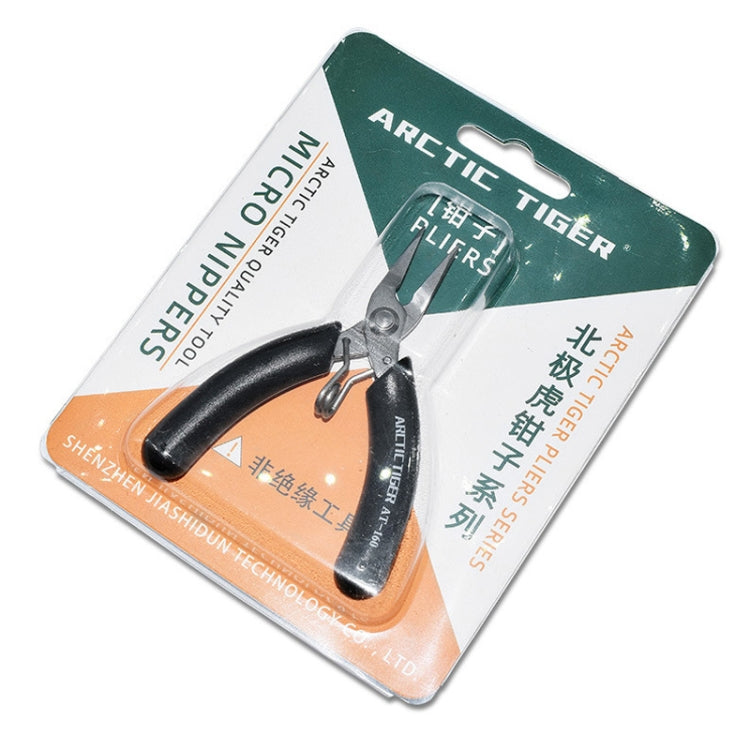 ARCTIC TIGER AT-160 Toothless Needle Nose Mini Palm Stainless Steel Cutting Plier Jewelry Making Handmade Plier