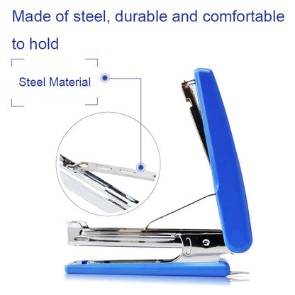 Deli 0222 10 Portable Metal Stapler With Staple Remover Labor Saving Stapler(Blue)