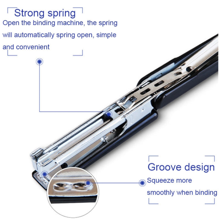 Deli 0222 10 Portable Metal Stapler With Staple Remover Labor Saving Stapler(Blue)