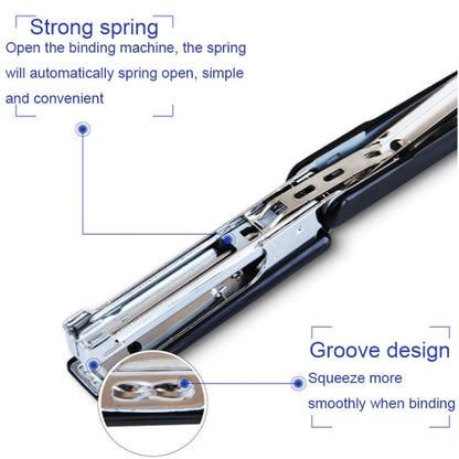 Deli 0222 10 Portable Metal Stapler With Staple Remover Labor Saving Stapler(Blue)