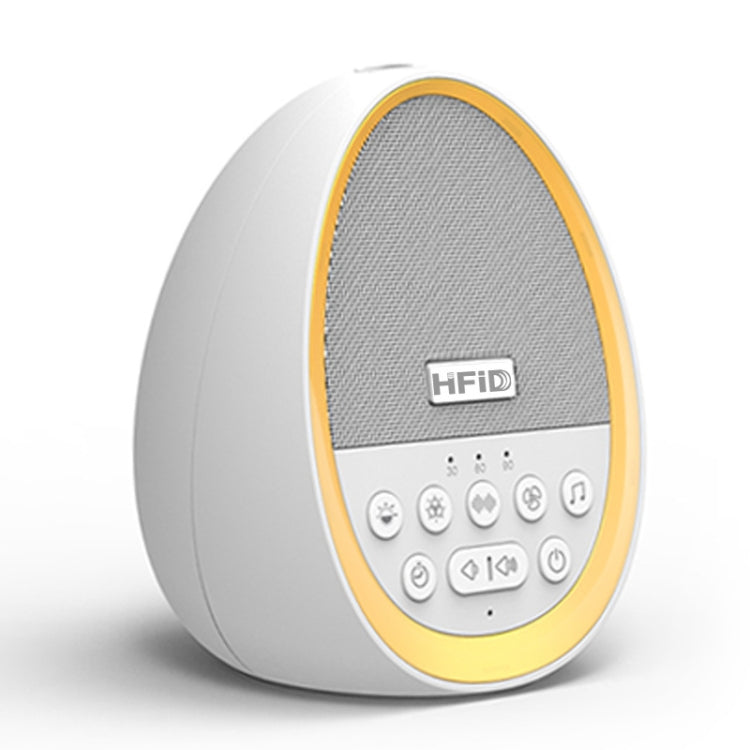 Appareil HiFiD intelligent d'aide au sommeil apaisant à bruit blanc pour bébé, instrument d'éducation prénatale (blanc)