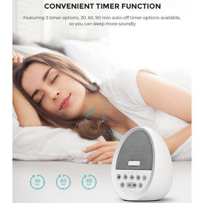Appareil HiFiD intelligent d'aide au sommeil apaisant à bruit blanc pour bébé, instrument d'éducation prénatale (blanc)