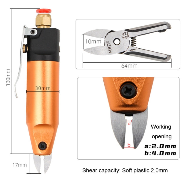 Ensemble de coupe HSD HS-5+F1S en plastique, pince coupante pneumatique 2 en 1 pour métal et plastique, outil ciseau à maquette.