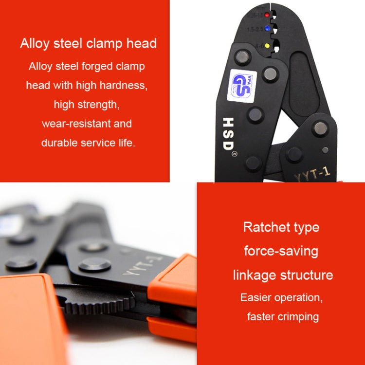 HSD YYT-1 Crimping Pliers Insulated Terminal Crimping Tools Crimping Clamps